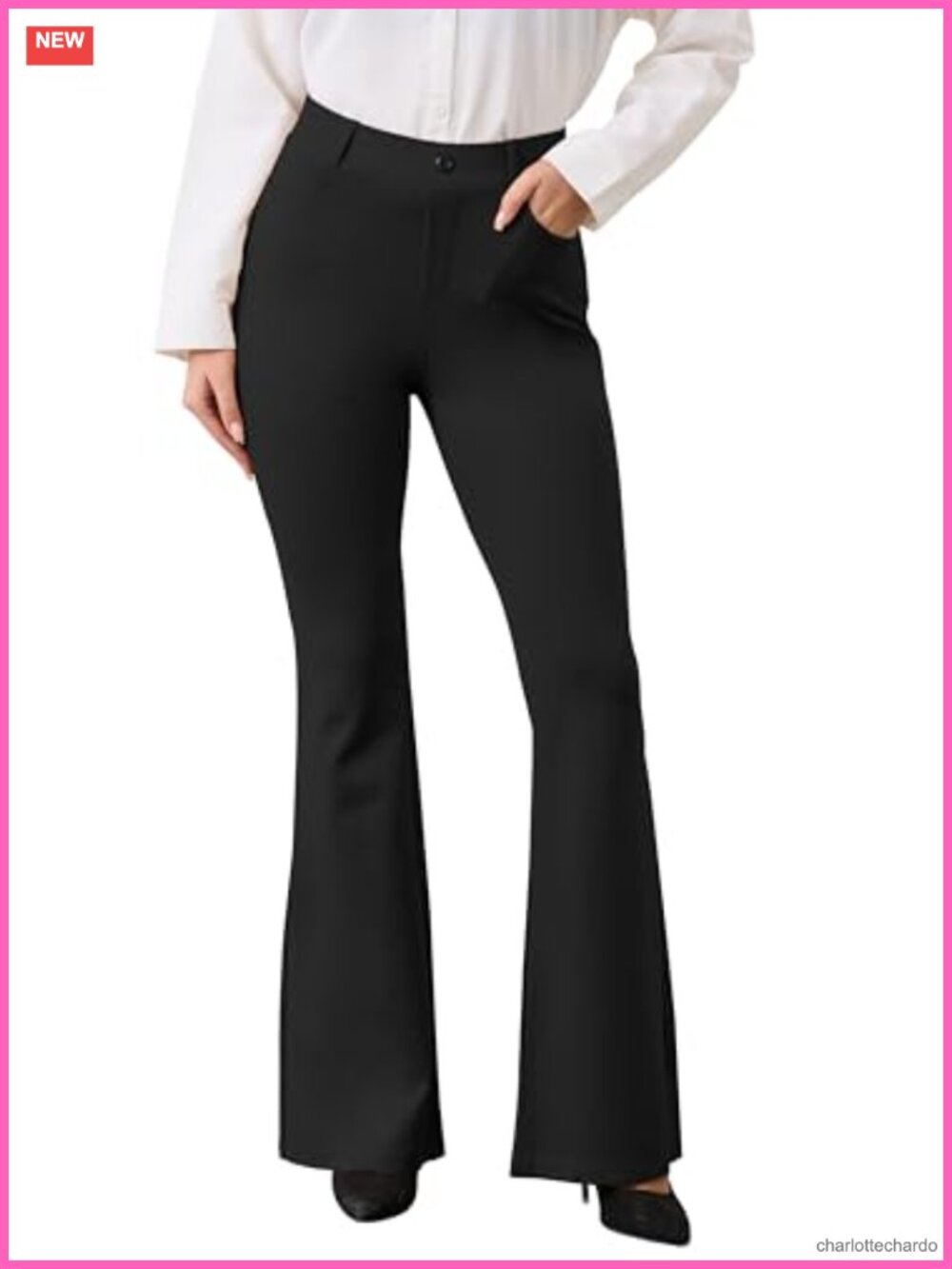 Women's High Rise Flare Yoga Dress Pants Pull On Boot Cut Work Office